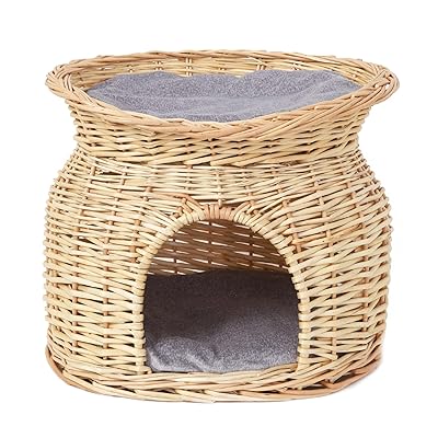 猫ベッド ペットハウス 猫ちぐら キャットハウス ペットベッド 猫の家 猫ハウス ドーム型 夏 冬 暖かい..