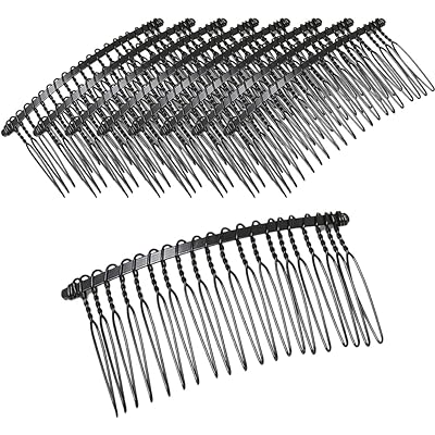 ヘアコーム 20本足 10個セット ブラック ヘアアクセサリー パーツ ヘアーコーム ワイヤーコーム 黒 DIY 手作り アクセサリー ヘアコーム 20本足 10個セット ブラック ヘアアクセサリー パーツ ヘアーコーム ワイヤーコーム 黒 DIY 手作り アクセサリー