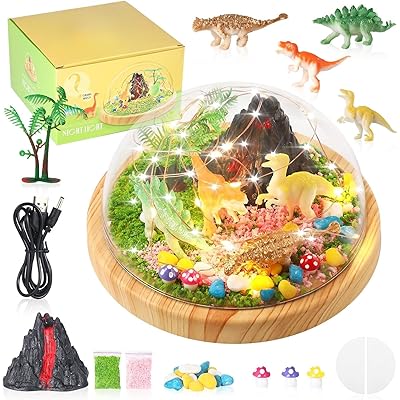 知育おもちゃ 手作り 恐竜ナイトライト ドーム型 組立式 子供 USB給電式、初心者向け 簡単 DIY おもちゃ 手芸 キット 飾りアート クラフト インテリア 男の子 プレゼント