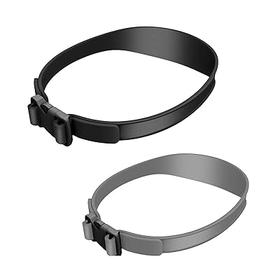 ヘアカット散髪用品 長さ調節可能 2pcs シリコン散髪ベルト 理髪 簡単かつ迅速な トリム ツール DIY (黒&グレー)