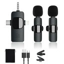 【最新型】 ピンマイク ワイヤレス iPhone/Android/カメラ/PC対応/TRRS 2人同時使用 瞬時接続 ノイズ軽減 360°集音 クリップ式 小型マイク 撮影/動画配信/生放送/ASMR/TikTok 収納袋付き Ewin