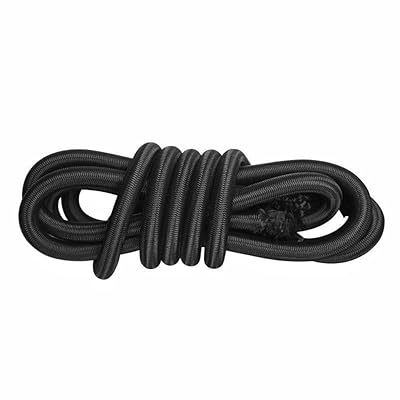 パラコード ショックコード 幅3mm 長5M 弾力線 ゴム紐 アウトドア用ゴムロープ 荷物 バンジー 超強力 ゴム 耐久 軽量 丸ゴム 弾性 キャンプ 伸縮 多目的 (3mm/5M ブラック)