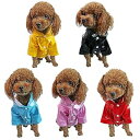 犬用 レインコート レインウェア ポンチョ ペット 通気 軽量 反射テープ付き 雨具 カッパ PU 柔らかい 着脱簡単 洋服 小型犬 中型犬 柴犬 (A2イエロー, M)(4)