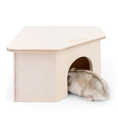 ビルチュンネルハムスターの隠れ家 - 小動物用ウッドランドハウス、ハムスター、ネズミ、サンドラット、マウス用の生息環境の装飾