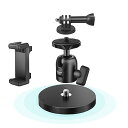 カメラ磁気スタンド セット カメラ用 自由雲台 ボールベッド マグネット スタンド + 雲台 + Goproホルダー+携帯ホルダー 360°回転可能 カメラマウント アルミ合金製 1/4インチネジ Gopro Hero 13 12 11 10 9 8