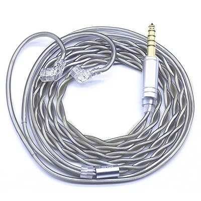 【-Shadow】リケーブルQDC4.4mmイヤホン延長5極4.4mmバランスケーブル2芯銀メッキhi-fiオーディオイヤ..