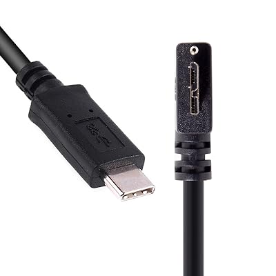 ケーブル5 Gbps USB-C Type-C本体からMicro USB 3.0ヘリカルへ90度直角に取り付け、工業用カメラストレージに使用