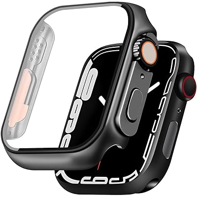 【2023冬強化版】 for Apple Watch ケース 40mm 41mm 44mm 45mm 対応 と互換性があり 数秒で Ultra シリーズの外観に変換できます ガラスフィルム 一体型 apple watch 用 カバー アップルウォッチ(2)
