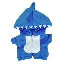 10cm ぬいぐるみ 服 恐竜 サメ ジャンプスーツ カバーオール 着せ替え 綿人形 アクセサリー (blue)(3)