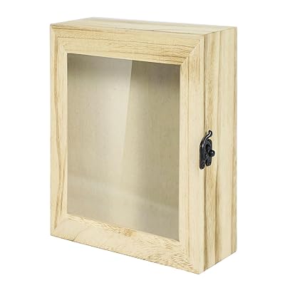 額縁 写真立て フォトフレーム 標本箱 シャドウボックス 立体額 ボックスフレーム ポスターフレーム パネルフレーム マグネット付き 原木炭焼色「外径 216 x 266 x74 MM、内径 193 x 244 x 54.5 MM」