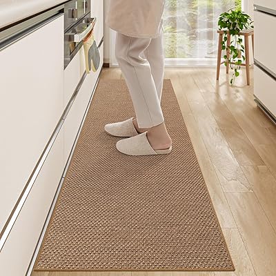 キッチンマット ロング 高吸水力 滑り止め 洗える シンプル おしゃれ 無地 台所マット お手入れ簡単 清..