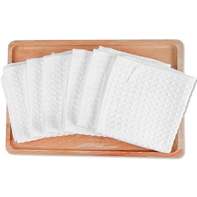 ふきん マイクロファイバー 布巾 30*30cm 超吸水 水切りタオル 雑巾 乾拭き 水拭き クロス 食器拭き お皿拭き ガラス拭き 鍋拭き 掃除 ホワイト6枚