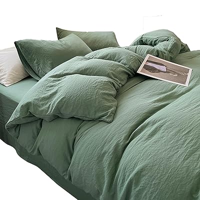 布団カバー ダブル 3点セット 寝具カバーセット 洋式ベッド・和式布団兼用 洗いざらし シワ加工 水洗い..