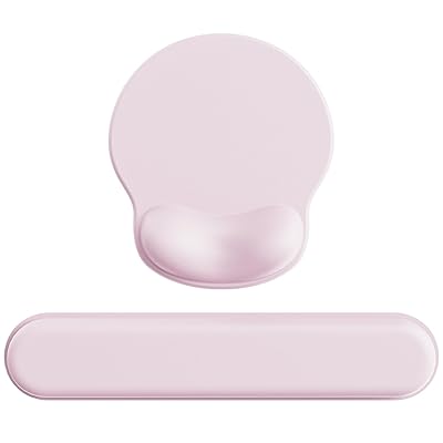 マウスパッド リストレスト 一体型マウスパッド 手首サポート 人間工学に基づいた (桜ピンクセット)