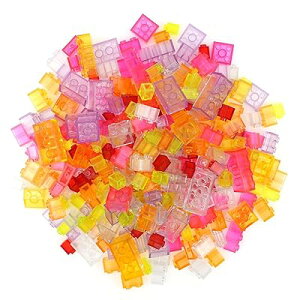 300ピース透明クラシックブロック 基本ビルディング積み木拡張セット 互換 主要ブランド ランダムな色と形 女の子向け