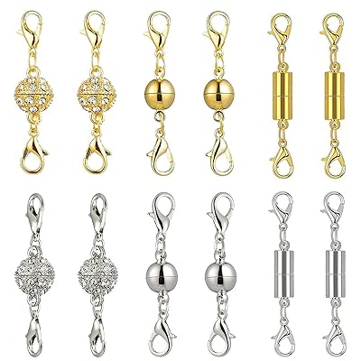 ネックレス 留め具 マグネット留め具 延長用金具 エンドパーツ ジュエリー用 磁気クラスプ ネックレス..