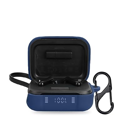 For Anker Soundcore P41I ケース カバー シリコン 保護ケース 充電便利 全面保護 紛失防止 滑り止め 軽量 キズ防止 スリム 薄型 旅行 耐衝撃 防塵-ブルー