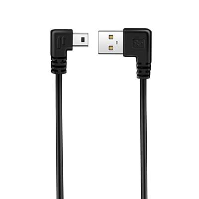USB2.0(USB Aオスto mini Bオス)L形左右90度方向ケーブル高速480Mbpsのデータ転送同期読書 (0.5m 左L*右L)