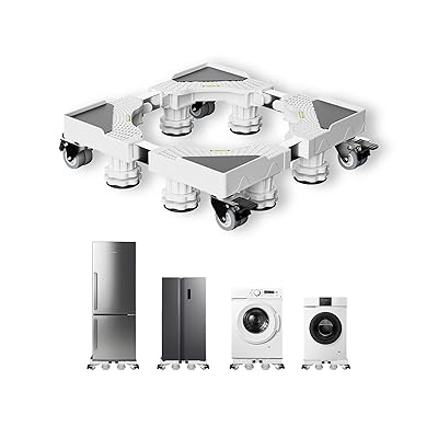 洗濯機 台 洗濯機 かさ上げ台 防水パン 8足4輪 洗濯機置き台 洗濯機台 冷蔵庫置き台 洗濯機パン キャス..