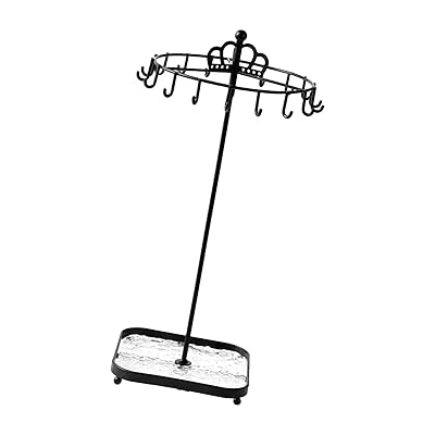 回転ジュエリーホルダー、ジュエリー ツリー スタンド、ジュエリーオーガナイザー、ネックレスハンガー..