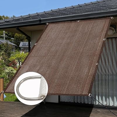 日除け シェード サンシェード ベランダ 目隠しシェー 日よけスクリーン オーニング (300×300cm) 断熱 ..