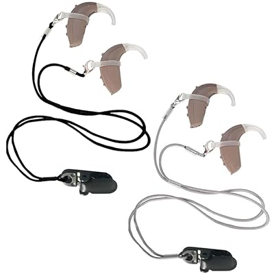 2本セット補聴器落下防止ストラップ 両耳用、 補聴器クリップ 補聴器クリップホルダー 補聴器の紛失防..