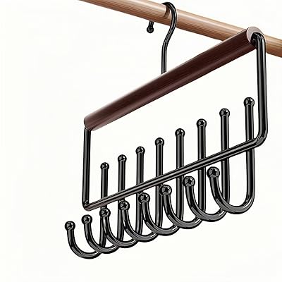 ベルトハンガー 折りたたみ式多機能ハンガー ベルト収納 ネクタイ収納 ハンガー収納 8+8マルチフック ..
