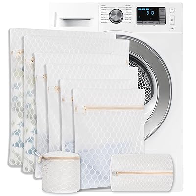 洗濯ネット 厚手 8枚セット 抗菌 衣類損傷防止 型崩れ防止 絡み防ぎ 細かい網目 ブラジャー コート Tーシャツ セーターなど適用 (8)