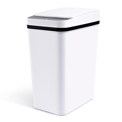 ごみ箱 自動開閉 10L 自動ゴミ箱 センサーゴミ箱 幅15.8cm 電動ごみ箱 フタ付きゴミ箱 ダストボック プラスチック 電動 密閉 防臭 非接触 ふた付き 静音タイプ 乾電池式 10リットル ホワイト
