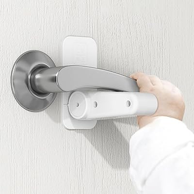 ドアロック 子供 ドアノブロック【4個セット】 猫ドア開け防止 部屋鍵後付け チャイルドロック 設置簡単 赤ちゃん ペット ドアノブ ロック 指はさみ防止 猫脱走防止 ドアストッパー ベビーガード ドア開け防止