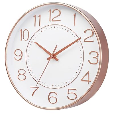 掛け時計 電波時計 黒 静音 直径25cm 自動受信 アナログ 夜間秒針停止 壁掛け ​サイレント 読みやすいウォールクロック キッチン 自宅 寝室 オフィス 部屋装飾