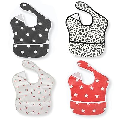 食事用エプロン ベビーエプロン 離乳食エプロン 防水 軽量 速乾 名前入 立体的ポケット 柔らかい 赤ちゃんエプロン 4枚セット 子供 保育園用 女の子 男の子 お食事スタイ
