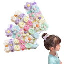 ヘアゴム 子供 24本セット おしゃれ 可愛い カラフル 花 リボン 蝶結び キッズ 絡まない 痛くない 髪ゴム 幼児 女の子 ヘアアクセサリー 髪留め 髪飾り...