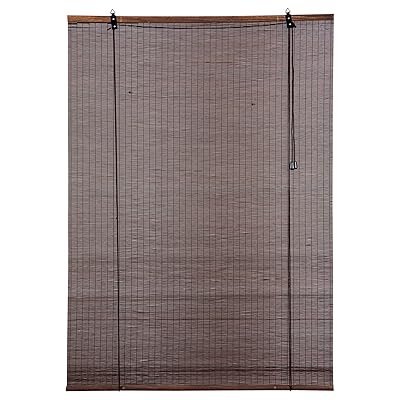 竹すだれ 2本セット ブラウン 幅88cm×丈120cm 竹ロールスクリーン 簾 屋内 屋外 竹ブライド 巻き上げ機能 目隠し 遮光 遮熱 日除け 日よけ防止 ...