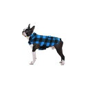 犬服 冬用コート 防寒コート ジャケット 保温 防雪 防風 両面着 背中開き チェック柄 ブリティッシュスタイル 小中大型犬適用 着脱簡単 軽量 暖かい 綿素材...