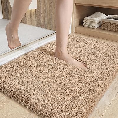 バスマット 吸水 厚手 滑り止め 足拭き ソフト踏み心地 洗える 丸洗い お風呂マット 浴室ラグ お手入れ..