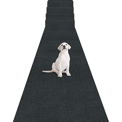 ロングカーペット ズレない 洗える 撥水 おしゃれ 無地 カーペットタイプ TPR 防音 ラグ 無地 ペット 置くだけで吸着マット 60×180cm 厚さ4 mm（ブラック）