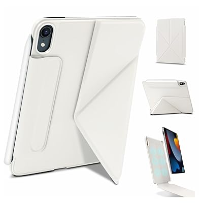 iPad mini7 ケース (A17 Pro 2024 第7世代) マグネット吸着 iPad mini6 ケース (2021 第6世代) 超薄型磁気吸着式 8.3インチ 軽量 エッジ保護 横縦スタンド 折りたたみ式 角度調整 耐衝撃 オートスリープ