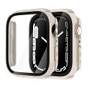 対応 アップルウォッチ カバー Series 10 42mm 対応 Apple Watch カバー 耐衝撃ガラスフィルム 一体型保護アップルウォッチ 防水 防塵 iWatch 42mm スターライト(2)
