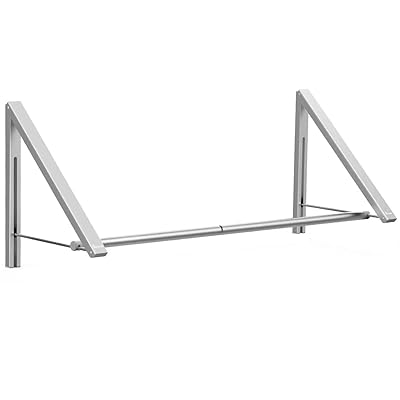 折り畳みハンガーラック つっぱり棒付き ウォールハンガー 壁取り付け式コートラック 服掛けラック タオル掛け 壁掛けラック 寝室/浴室/オフィス/玄関/ベランダ...