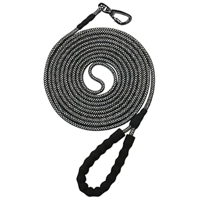 【改良型】犬 ロングリード 9m 犬 リード 丸ロープ 犬用散歩リード 絡まりにくい 軽量 犬のリード 長い ブラック 小型犬 中型犬 大型犬 トレーニング リード