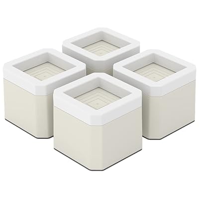 洗濯機かさ上げ台 高さ調節 洗濯機 冷蔵庫 ソファー こたつ用置き台 4個セット 防振防音ゴムマット 振動 異音吸収 滑り止め 床に傷防止 ホワイト