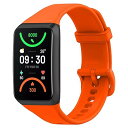 OPPO Band 2 対応 バンド シリコンバンド スポーツストラップ 時計バンド 替えストラップ 交換ベルト 柔軟性 伸縮性 耐汗性 防水 肌に優しい 交換バンド OPPO Band 2 対応 オレンジ