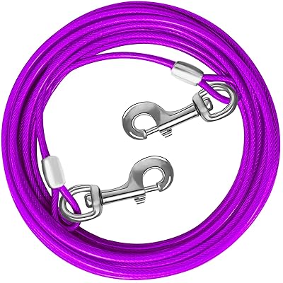 ドッグアンカー 犬 鎖 3/4.5/6/7.5/9M 係留 ケーブル ワイヤーリード 60KG 犬 ケーブル ワイヤーロープ庭用リード