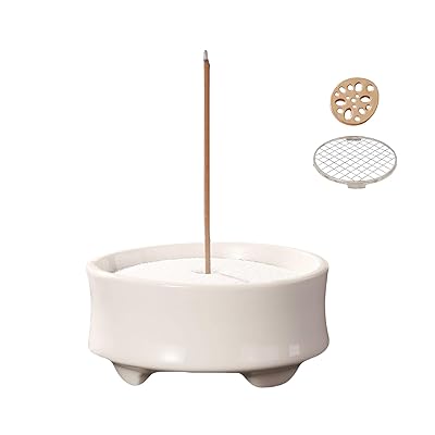 お香立て 線香立て 香炉 オシャレ 陶磁器 お香たて 御洒落 金属網付き 香取線香立て お香 セット ミニ ..