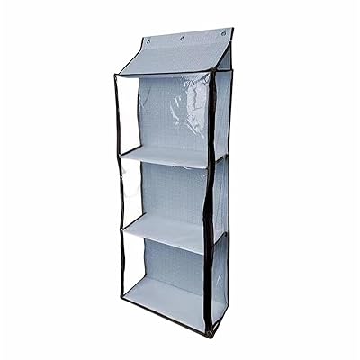 楽天NEXTMARTぬいぐるみ 収納 ぬいぐるみウォールポケット 3段 コレクションケース 透明 バッグ収納 吊り下げ 収納ケース カバン収納 収納ボックス 大容量 壁掛け コレクション ディスプレイ 推し活 透明窓付き 見せる収納 中心可視 防塵 防水 グレー