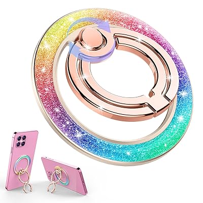 【大小双環式・キラキラ】スマホリング mag-safe リング 【カラフルなファッション】マグセーフ リング..