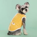 犬服 ジャケット ドッグウェア 秋冬 コート パーカー 洋服 防寒 あたたかい かわいい 背中開き 着脱簡単 抜け毛防止 家着 お散歩 小中型犬猫 (イエロー,...