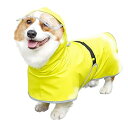 犬用レインコート 猫犬兼用 カッパ 小型犬 中型犬 大型犬 透明帽子付き 防水 防風 速乾 軽量 反射テープ付き マジックテープ調整 着脱簡単 リード穴 散歩 ...