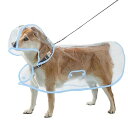 犬用レインコート ペットレインコート カッパ ポンチョ マント 小型犬 中型犬 大型犬 柴犬 透明な合成樹脂 帽子付き 着せやすい 耐水性 耐久性 風よけ寒さ ...